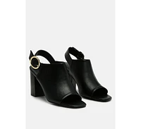 roisin stacked block heel faux suede sandals