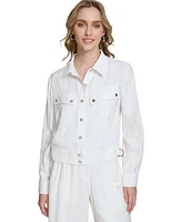 Calvin Klein Women's Long-Sleeve Button-Front Jacket