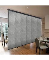 Carolyn 6-Panel Single Rail Panel Track Extendable Blind 70"-130"W x 94"H, width 23.5"