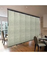 Camellia 6-Panel Single Rail Panel Track Extendable Blind 70"-130"W x 94"H, width 23.5"