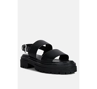 joan dual strap platforms sandals with buckle
