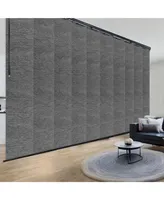 Charcoal Camo Blind 10-Panel Double Rail Panel Track Extendable 120"-218"W x 94"H, width 23.5"