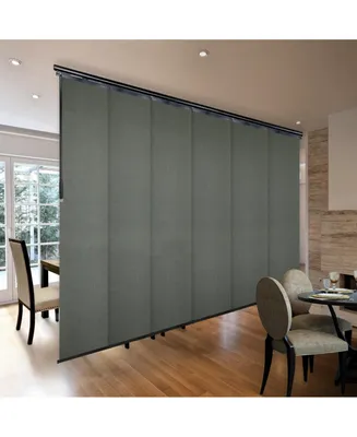 Clementine Blind 6-Panel Single Rail Panel Track Extendable 70"-130"W x 94"H, width 23.5"