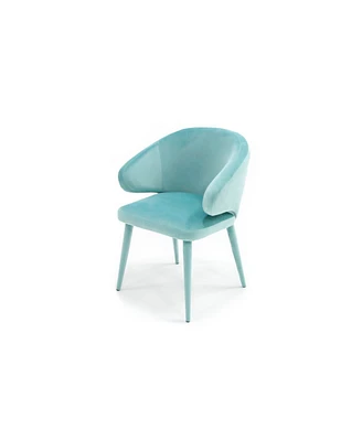 Salem Modern Aqua Fabric Dining Chair