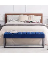 Simplie Fun Metal Base Upholstered Bench For Bedroom For Entryway