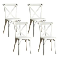 Simplie Fun 4-Pack Mid Century X-Back Kitchen Chairs