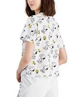 Snoopy Juniors' Crewneck Short-Sleeve T-Shirt