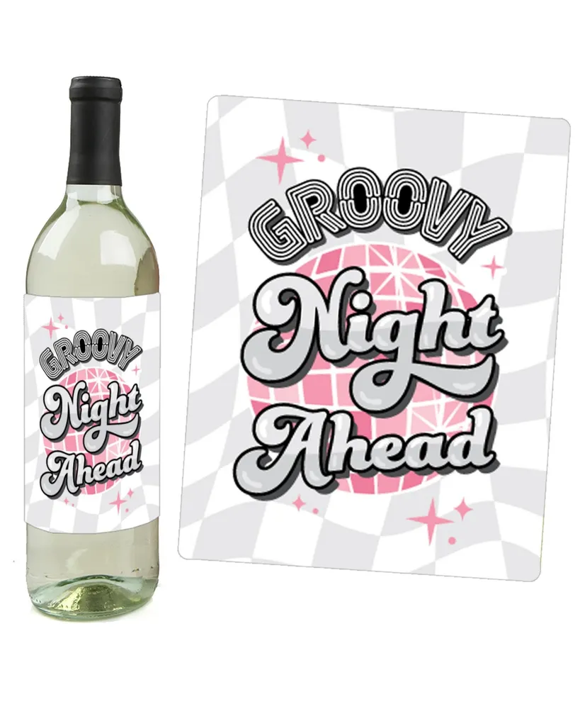 Last Disco - Bachelorette Party - Wine Bottle Label Stickers - Set of 4 - Assorted Pre