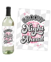 Last Disco - Bachelorette Party - Wine Bottle Label Stickers - Set of 4 - Assorted Pre