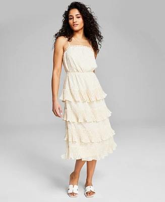 And Now This Women's Tiered Sleeveless Midi Dress, Created for Macy's