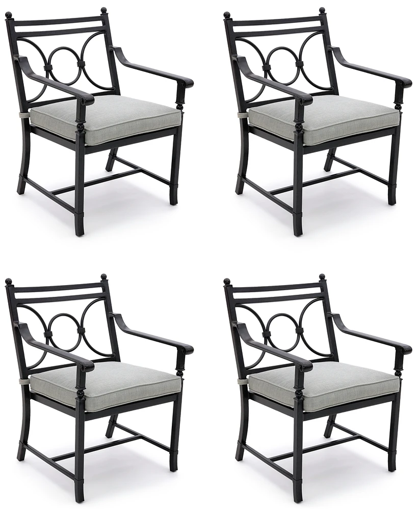 Wythburn Mix and Match Scroll Outdoor Dining Chairs, Set of 4, Created for Macy's