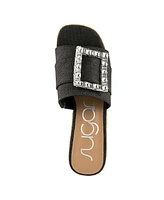 Sugar Women's Remote Embellished Buckle Espadrille Sandals