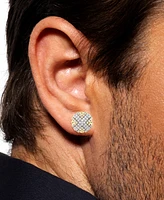 Men's Diamond X Cluster Stud Earrings (1/4 ct. t.w.) in 10k Gold