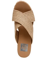 Dv Dolce Vita Women's Erial Crossband Raffia Wedge Sandals