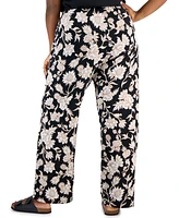 Jm Collection Plus Elena Printed Wide-Leg Pants, Created for Macy's