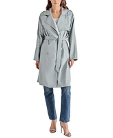 Steve Madden Women's Ilia Double-Breasted Belted Raincoat