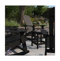 Atlantic Adirondack Patio Furniture Set Includes All-Weather Rocking Chairs And Side Table