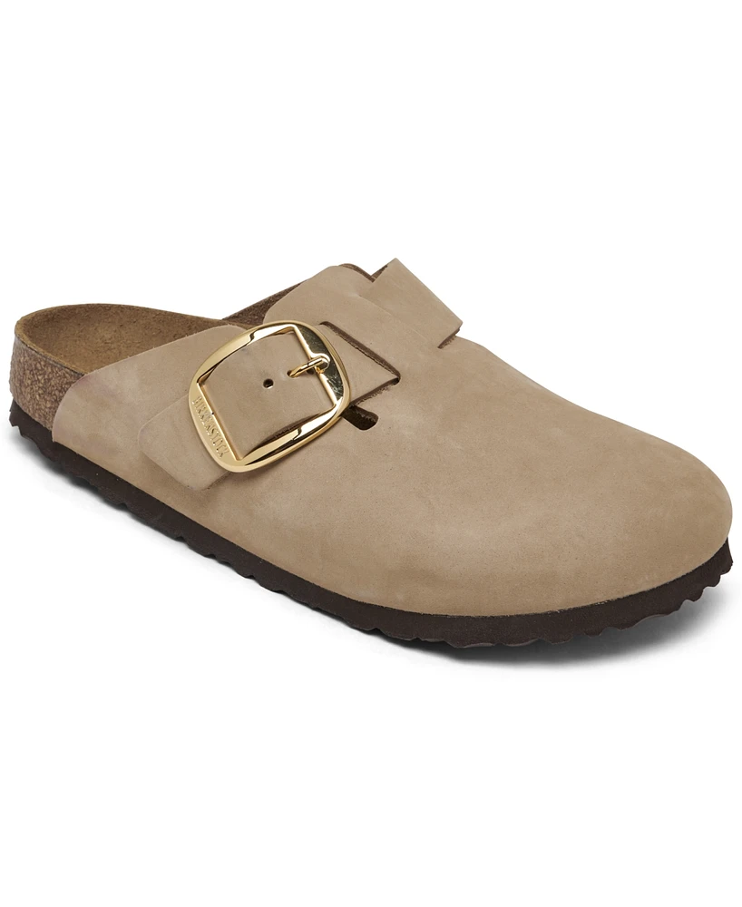 Birkenstock Women's Boston Big Buckle Nubuck Leather Clogs from Finish Line