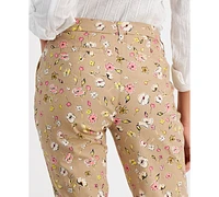 Tommy Hilfiger Women's Floral-Print Ditsy Hampton Chino Rolled-Cuff Pants