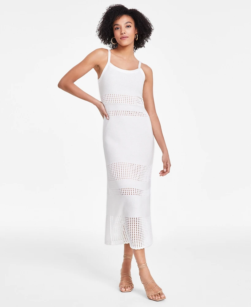 Bar Iii Women's Crochet Bodycon Dress, Created for Macy's