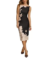 Donna Karan Women's Floral Print Sleeveless Sheath Dress