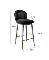 Tov Furniture 1 Pc. Velvet Counter Stool