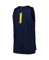 Men's Jordan #1 Navy Marquette Golden Eagles Replica Basketball Jersey