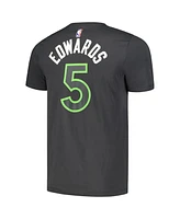 Men's Jordan Anthony Edwards Charcoal Minnesota Timberwolves 2022/23 Statement Edition Name and Number T-shirt