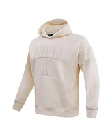 Men's Pro Standard Justin Fields Cream Chicago Bears Player Name and Number Pullover Hoodie