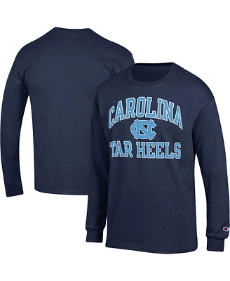 Men's Champion Navy North Carolina Tar Heels High Motor Long Sleeve T-shirt