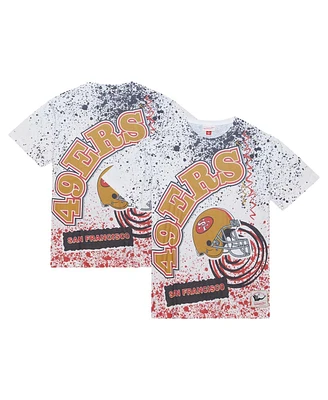 Men's Mitchell & Ness White San Francisco 49ers Team Burst Sublimated T-shirt