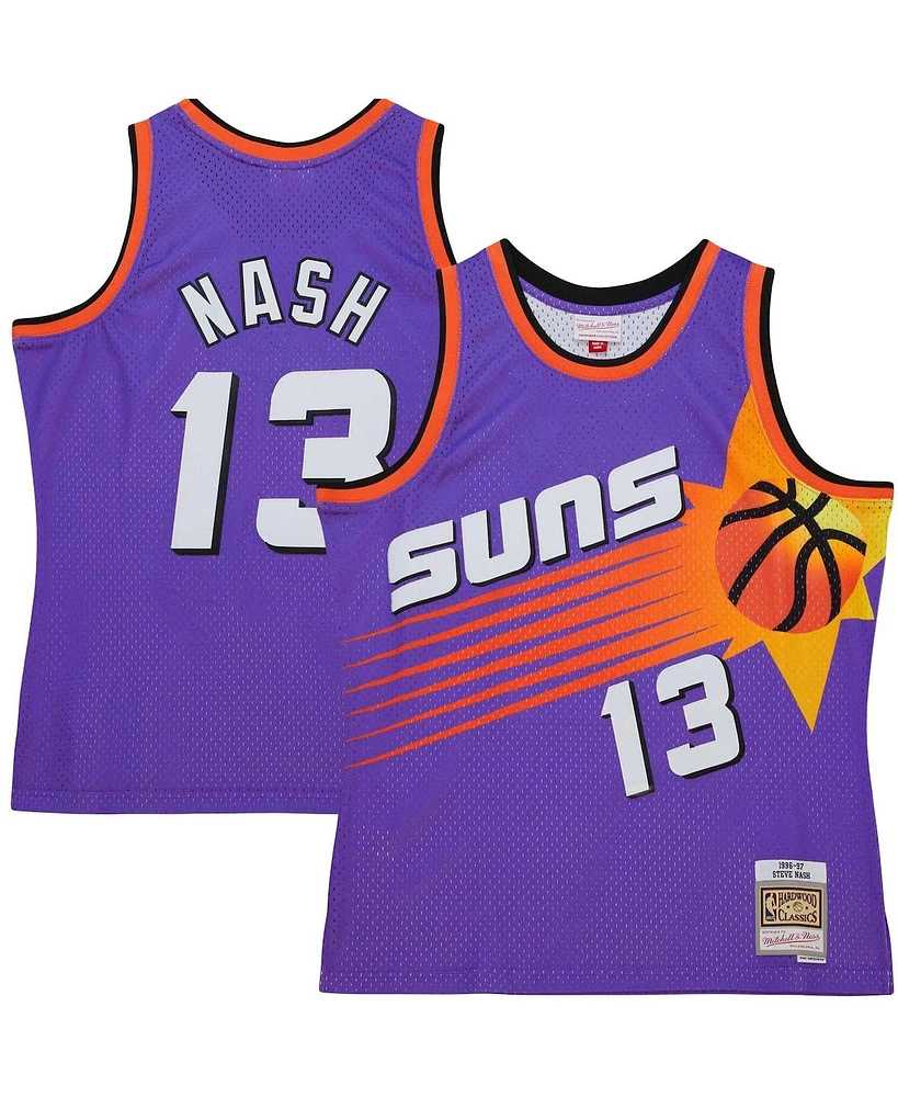 Men's Mitchell & Ness Steve Nash Purple Phoenix Suns Hardwood Classics 1996/97 Tropical Swingman Jersey