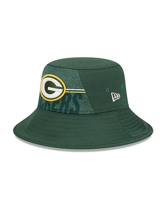Men's New Era Green Green Bay Packers 2023 Nfl Training Camp Stretch Bucket Hat
