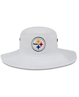 Men's New Era White Pittsburgh Steelers 2023 Nfl Training Camp Panama Bucket Hat