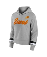 Women's Fanatics Heather Gray Phoenix Suns Halftime Pullover Hoodie