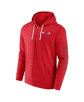 Men's Fanatics Red Chicago Bulls Offensive Line Up Full-Zip Hoodie