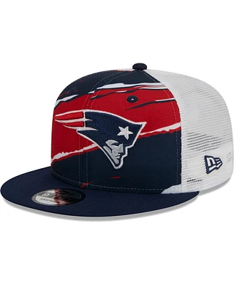 Men's New Era Navy New England Patriots Tear Trucker 9FIFTY Snapback Hat
