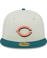 Men's New Era Cream Cincinnati Reds Chrome Evergreen 59FIFTY Fitted Hat