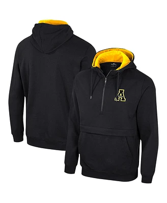 Men's Colosseum Black Appalachian State Mountaineers Team Half-Zip Pullover Hoodie