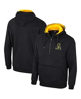 Men's Colosseum Black Appalachian State Mountaineers Team Half-Zip Pullover Hoodie