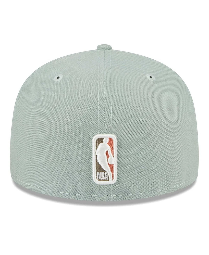 Men's New Era Green York Knicks Springtime Camo 59FIFTY Fitted Hat
