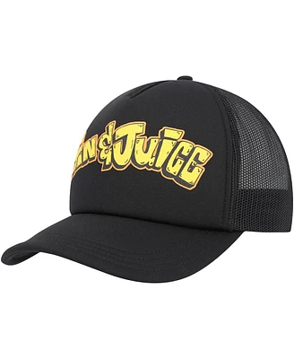 Men's Black Death Row Records Gin & Juice Trucker Adjustable Hat