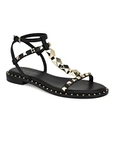Nine West Women's Marcila Embellished Round Toe Casual Sandals