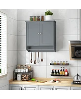 Wall Mounted Bathroom Storage Medicine Cabinet with Towel Bar