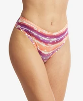 Hanky Panky Women's Play Stretch Printed Natural Thong Underwear PR721664