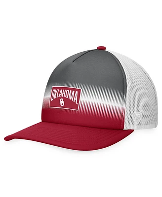 Men's Top of the World Crimson, Gray Oklahoma Sooners Daybreak Foam Trucker Adjustable Hat