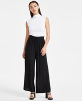 Bar Iii Petite Pull-On Wide-Leg Pants, Created for Macy's