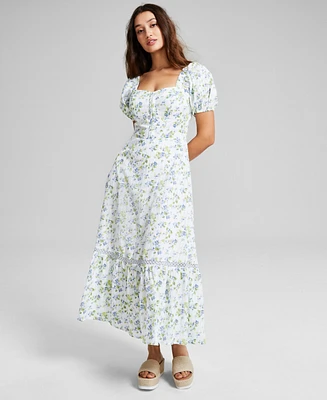 And Now This Women's Cotton Corset-Look Maxi Dress, Created for Macy's