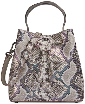 Donna Karan Lawrence Python Top Handle Bucket