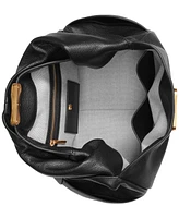 Donna Karan Amagansett Soft-Rolled Leather Shoulder with Sculpted Magnet Closure